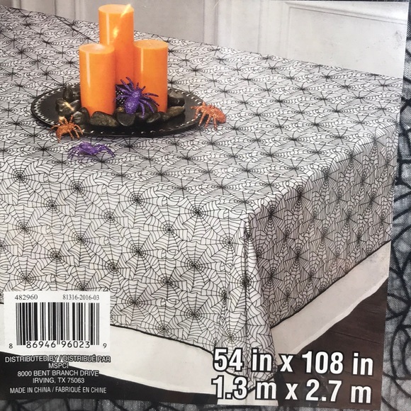 Celebrate It Other - Halloween Party Iridescent Spider Web Tablecloth